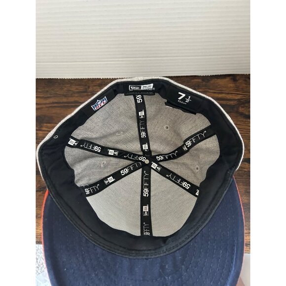 Chicago Bears 59Fifty Fitted Hat By New Era Gray & Orange NFL Embroidered Logo - Picture 4 of 6